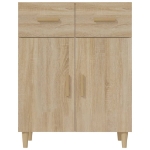 Credenza Rovere Sonoma 69,5x34x89 cm in Legno Multistrato