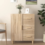 Credenza Rovere Sonoma 69,5x34x90 cm in Legno Multistrato