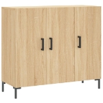 Credenza Rovere Sonoma 90x34x80 cm in Legno Multistrato