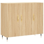 Credenza Rovere Sonoma 90x34x80 cm in Legno Multistrato