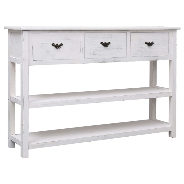 Credenza Stile Antico Bianca 115x30x76 cm in Legno