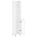 Credenza 34,5x34x180 cm in Legno Multistrato Bianco Lucido