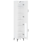 Credenza 34,5x34x180 cm in Legno Multistrato Bianco Lucido