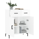 Credenza 69,5x34x90 cm in Legno Multistrato Bianco Lucido