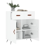 Credenza 69,5x34x90 cm in Legno Multistrato Bianco Lucido