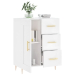 Credenza 69,5x34x90 cm in Legno Multistrato Bianco Lucido