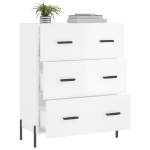 Credenza 69,5x34x90 cm in Legno Multistrato Bianco Lucido