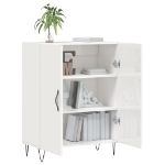 Credenza 69,5x34x90 cm in Legno Multistrato Bianco Lucido