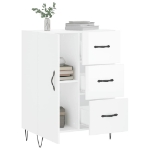 Credenza 69,5x34x90 cm in Legno Multistrato Bianco Lucido