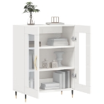 Credenza 69,5x34x90 cm in Legno Multistrato Bianco Lucido