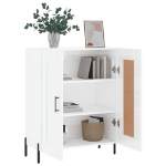 Credenza 69,5x34x90 cm in Legno Multistrato Bianco Lucido