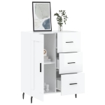 Credenza 69,5x34x90 cm in Legno Multistrato Bianco Lucido