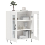 Credenza 69,5x34x90 cm in Legno Multistrato Bianco Lucido