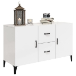 Credenza Bianco Lucido 100x36x60 cm in Legno Multistrato