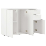 Credenza Bianco Lucido 107x35x80,5 cm