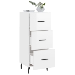 Credenza Bianco Lucido 34,5x34x90 cm in Legno Multistrato