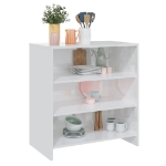 Credenza Bianco Lucido 70x40,5x75 cm in Truciolato