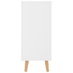 Credenza Bianco Lucido 90x30x72 cm in Legno Multistrato