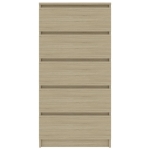 Credenza Cassetti Rovere Sonoma 60x35x121 cm Legno Multistrato