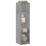 Credenza con Ante in Vetro Grigio Cemento 35x37x142 cm