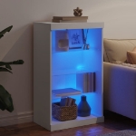 Credenza con Luci LED Bianca 60,5x37x100 cm