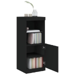 Credenza con Luci LED Nera 41x37x100 cm