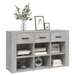 Credenza Grigio Cemento 100x30x59,5 cm in Legno Multistrato