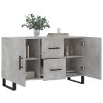 Credenza Grigio Cemento 100x36x60 cm in Legno Multistrato