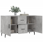 Credenza Grigio Cemento 100x36x60 cm in Legno Multistrato