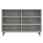 Credenza Grigio Cemento 103,5x35x70 cm in Legno Multistrato