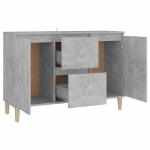 Credenza Grigio Cemento 103,5x35x70 cm in Legno Multistrato