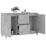 Credenza Grigio Cemento 104x35x70 cm in Legno Multistrato