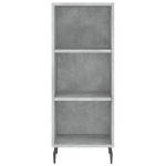 Credenza Grigio Cemento 34,5x32,5x90 cm in Legno Multistrato