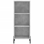 Credenza Grigio Cemento 34,5x32,5x90 cm in Legno Multistrato