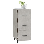 Credenza Grigio Cemento 34,5x34x90 cm in Legno Multistrato