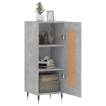 Credenza Grigio Cemento 34,5x34x90 cm in Legno Multistrato