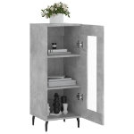 Credenza Grigio Cemento 34,5x34x90 cm in Legno Multistrato