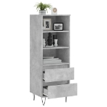 Credenza Grigio Cemento 40x36x110 cm in Legno Multistrato