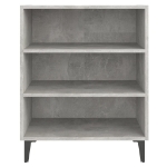 Credenza Grigio Cemento 57x35x70 cm in Legno Multistrato