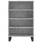 Credenza Grigio Cemento 57x35x90 cm in Legno Multistrato