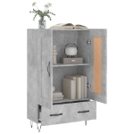 Credenza Grigio Cemento 69,5x31x115 cm in Legno Multistrato