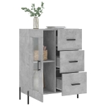 Credenza Grigio Cemento 69,5x34x90 cm in Legno Multistrato