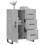 Credenza Grigio Cemento 69,5x34x90 cm in Legno Multistrato