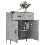 Credenza Grigio Cemento 69,5x34x90 cm in Legno Multistrato