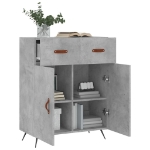 Credenza Grigio Cemento 69,5x34x90 cm in Legno Multistrato