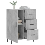 Credenza Grigio Cemento 69,5x34x90 cm in Legno Multistrato