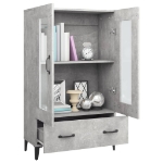 Credenza Grigio Cemento 70x31x115 cm in Legno Multistrato