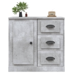 Credenza Grigio Cemento 70x35,5x67,5 cm in Legno Multistrato