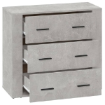 Credenza Grigio Cemento 80x33x70 cm in Legno Multistrato