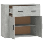 Credenza Grigio Cemento 80x33x70 cm in Legno Multistrato